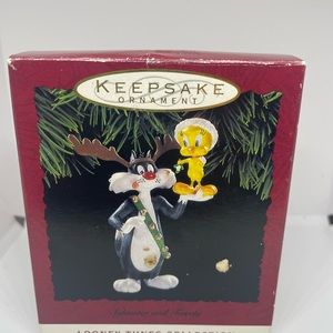 Hallmark, 1993 keepsake, ornament, Sylvester and Tweety, Looney Tunes collection